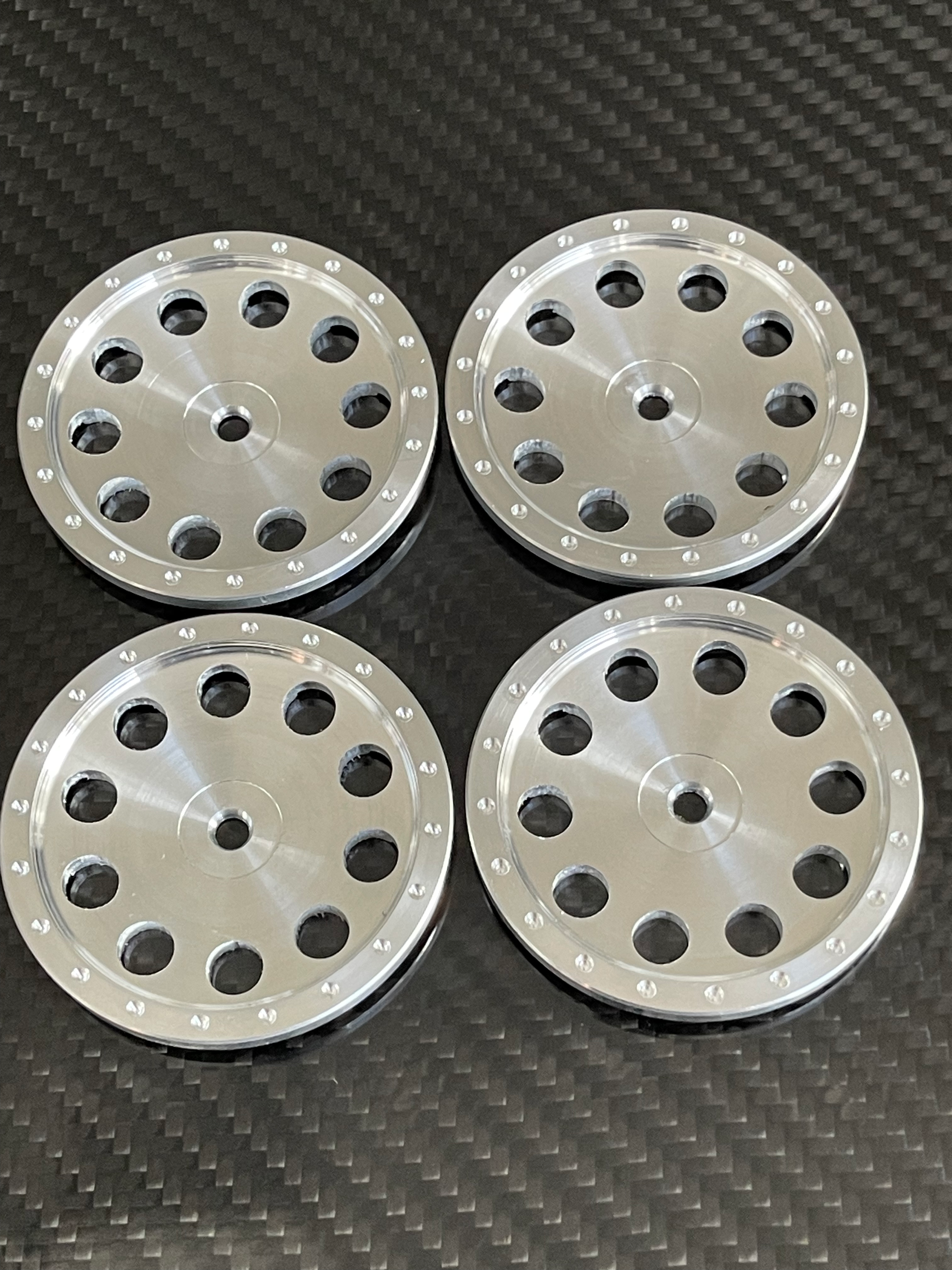 Tamiya Clod Buster Bull Head 4WD Alloy Wheels cover cnc new 