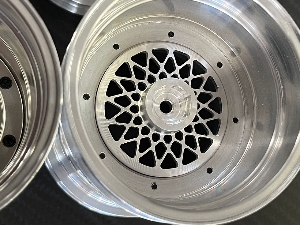 Thumbnail: Tamiya Clod Buster Bull Head 4WD Alloy Wheels set Tecnacraft repro bbs