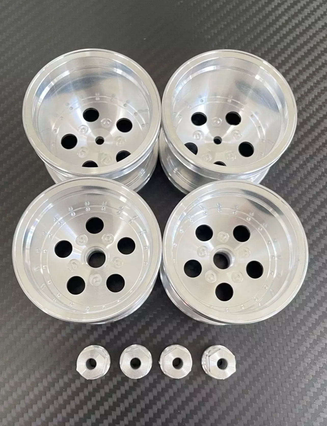 Tamiya blackfoot monster beetle Truck alloy Wheel set vintage sees style