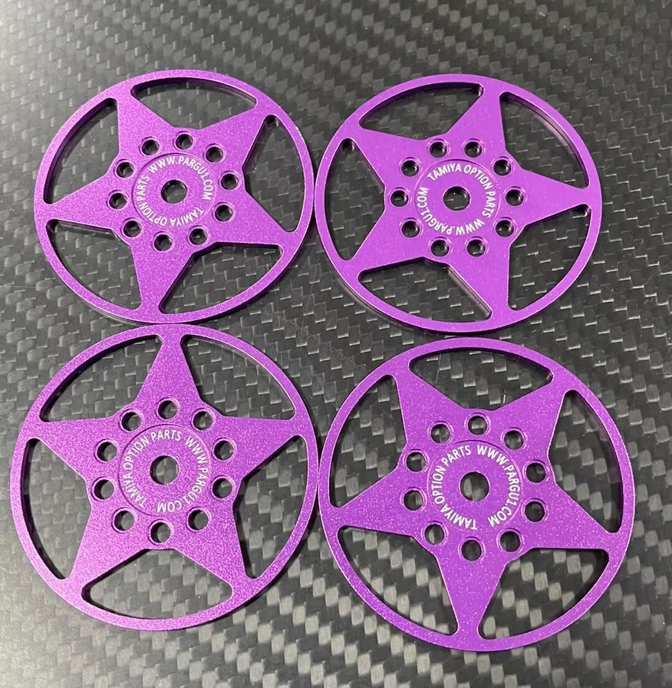 サムネイル： Tamiya Clod Buster Bull Head 4WD Alloy Wheels cover set Star  