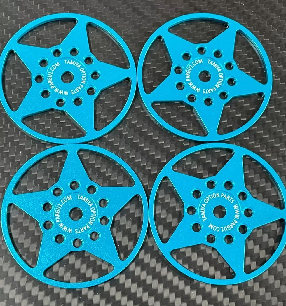 サムネイル： Tamiya Clod Buster Bull Head 4WD Alloy Wheels cover set Star  