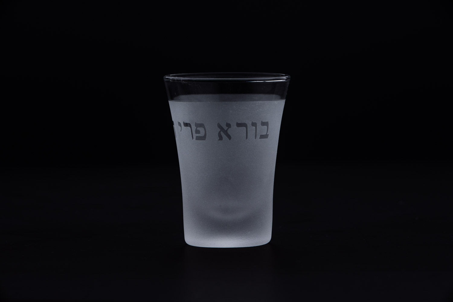 Copinhos de kidush de vidro jateado
