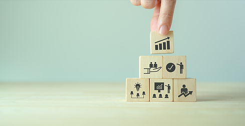 Business, personal development concept. Improving and developing competency, performance.