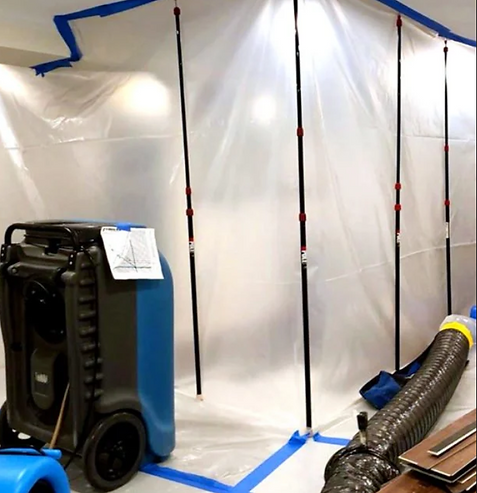 dehumidify drying out moisture from infested mold