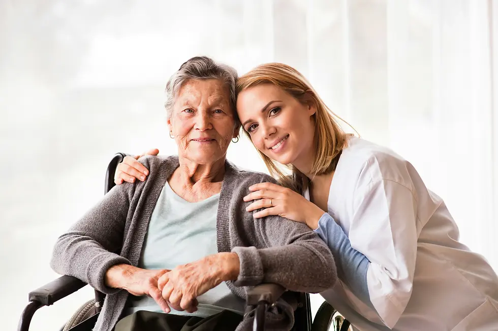 Elderly woman with dementia and caregiver, emphasizing the importance of personalized dementia respite care for Fort Worth seniors.