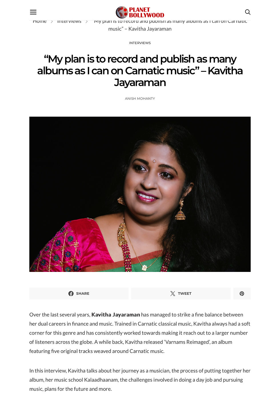 Planet Bollywood Interview - Feb'24