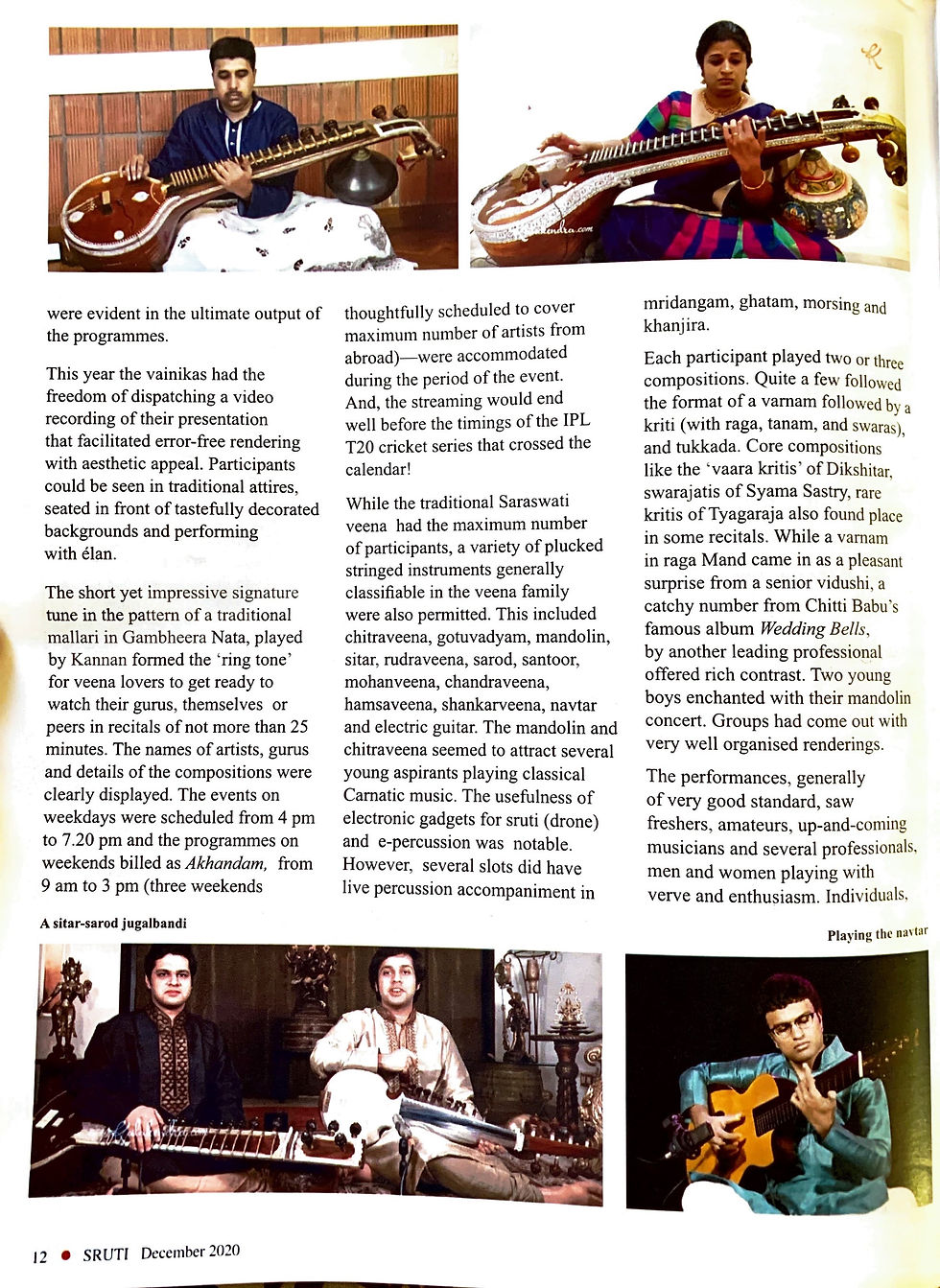 Sruthi Magazine - December 2020