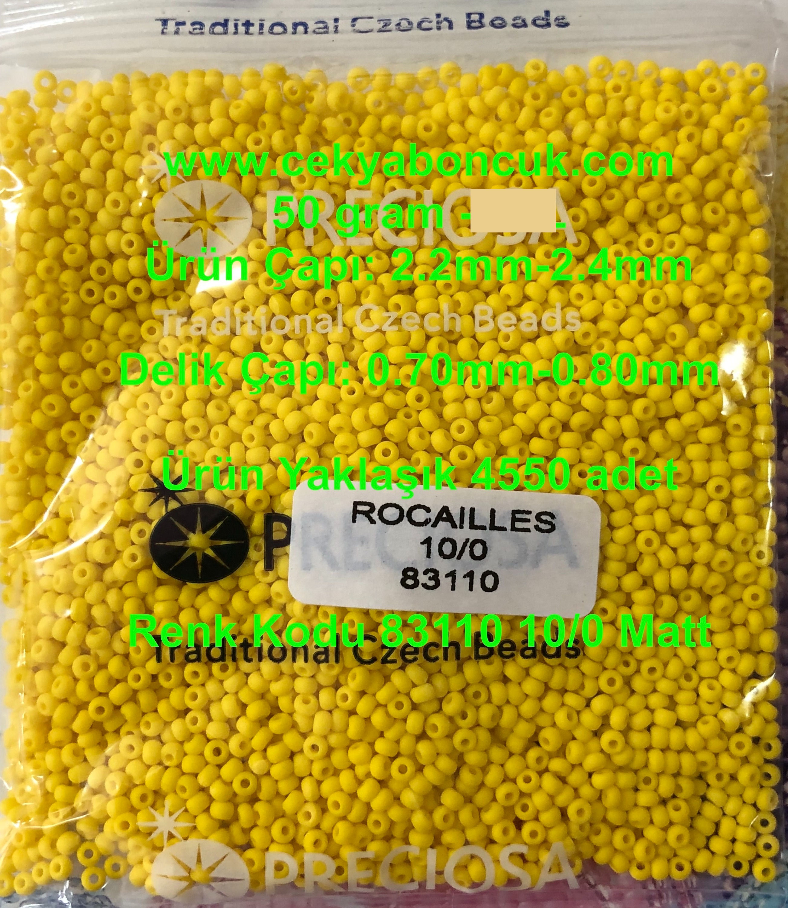 83110  10/0 Matt Preciosa Ornela Kum Boncuk