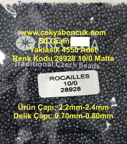 28928 10/0 Matt Preciosa Ornela Kum Boncuk