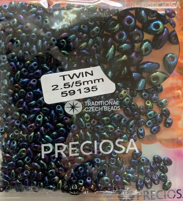 59135 2.5/5mm Preciosa Ornela Twin Boncuk