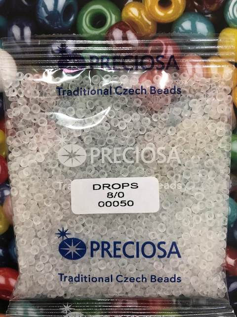 00050 8/0 Drops-Matt Damla Preciosa Ornela Boncuk