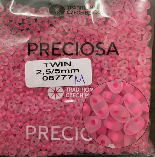 08777 2.5/5mm Mat Preciosa Ornela Twin Boncuk