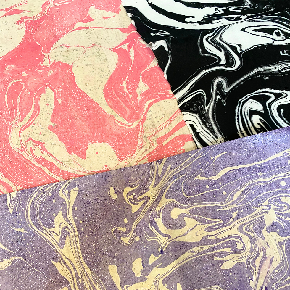 Pink and Purple Marble Cork - Fabric