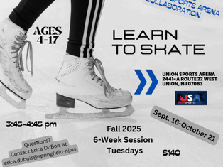Ice Skating Lessons at Union Sports Arena in Partnership with Springfield Recreation