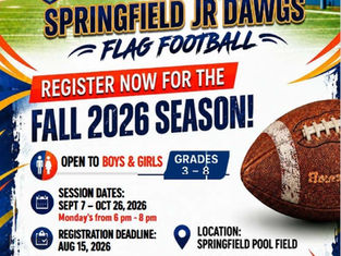 Flag Football for 3rd-8th Graders this Fall