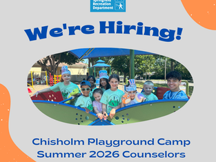Springfield Recreation Announces Summer 2026 Chisholm Playground Camp Staff Hiring