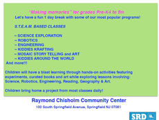 Election Day School's Out Camp at Chisholm on Tuesday, June 2nd