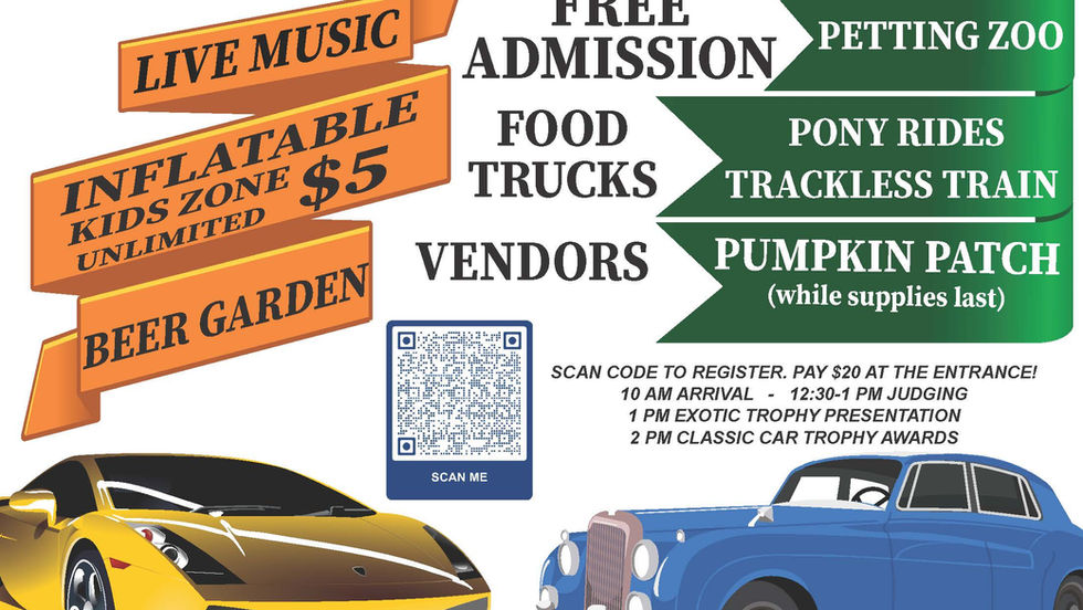 Fall Festival & Car Show Sunday 10/5/25