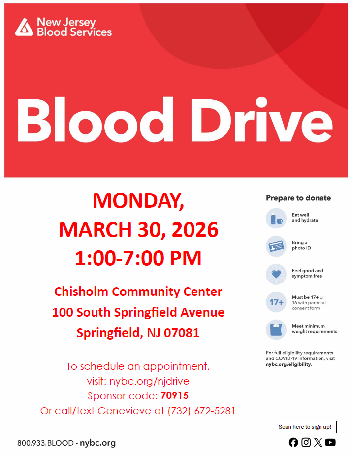 Blood Drive at Chisholm on Monday 3/30/26