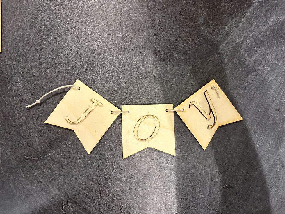 Wooden Banner Plaques — “Joy” or “Peace”