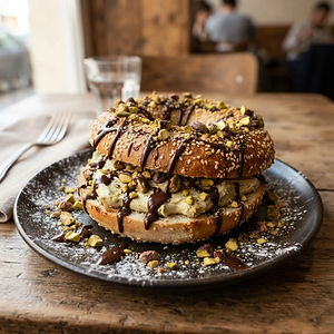 Pistachio bagel
