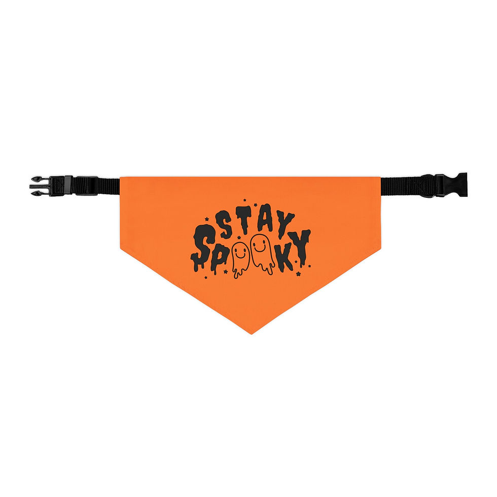 Orange Spooky Halloween Bandana Collar
