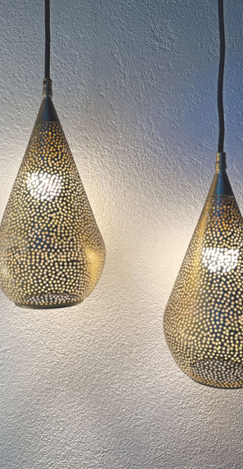 Casa Antro Rustico Tessin – Badezimmer - Lampen aus Marrakesch