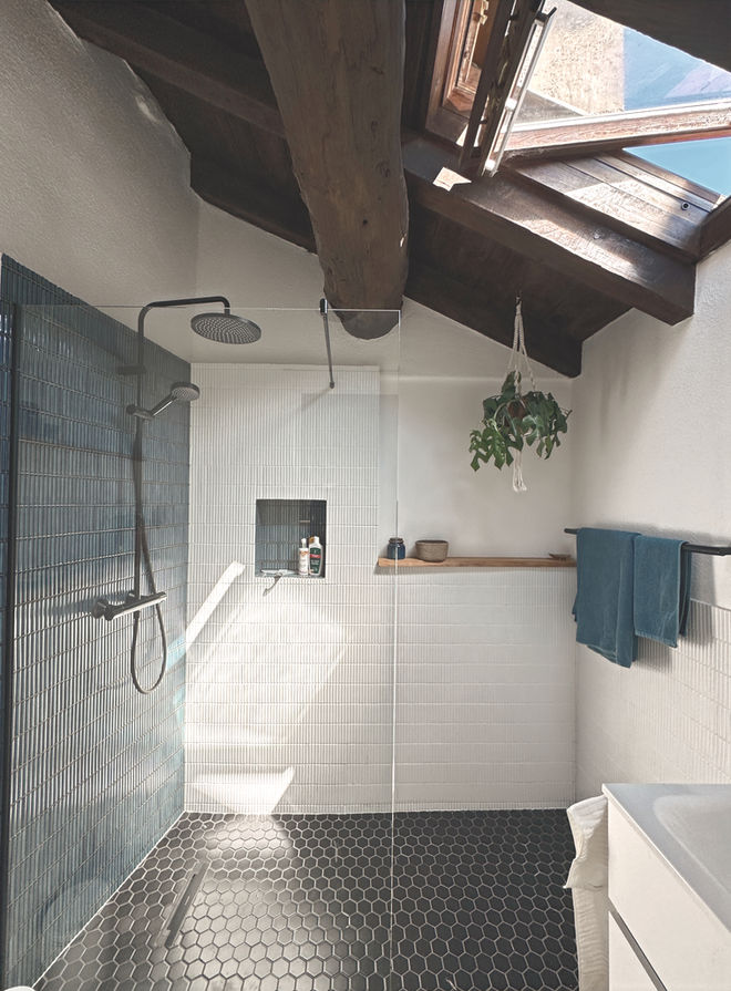 Casa Antro Rustico Tessin – Bad mit Walk-In Dusche