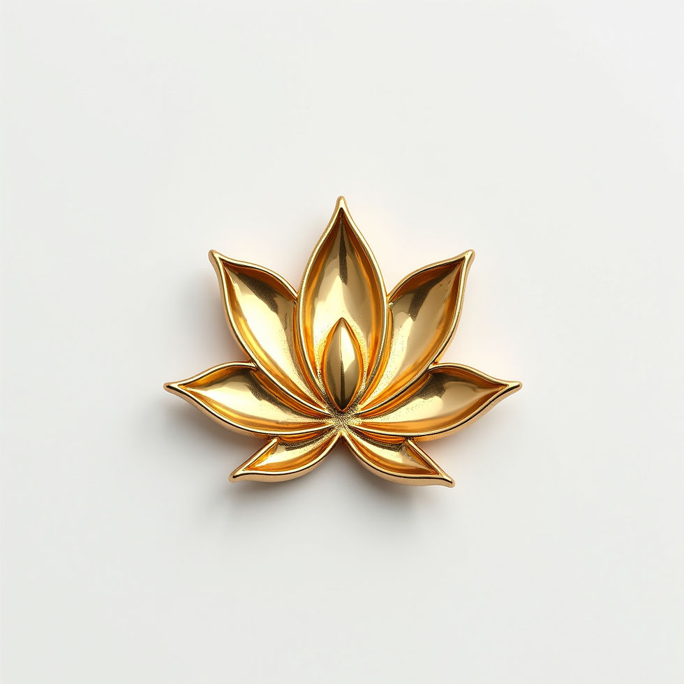Golden Lotus Charm