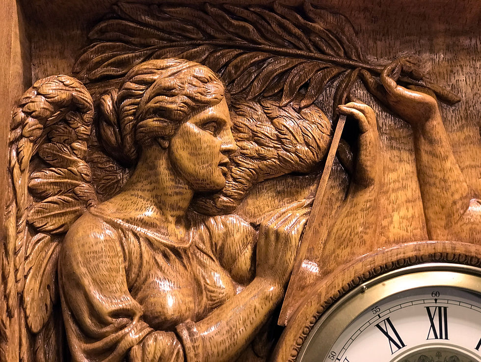 Detail of the full-sized RMS Titanic "Honor & Glory" figural panel recreation by sculptor Alan St George.