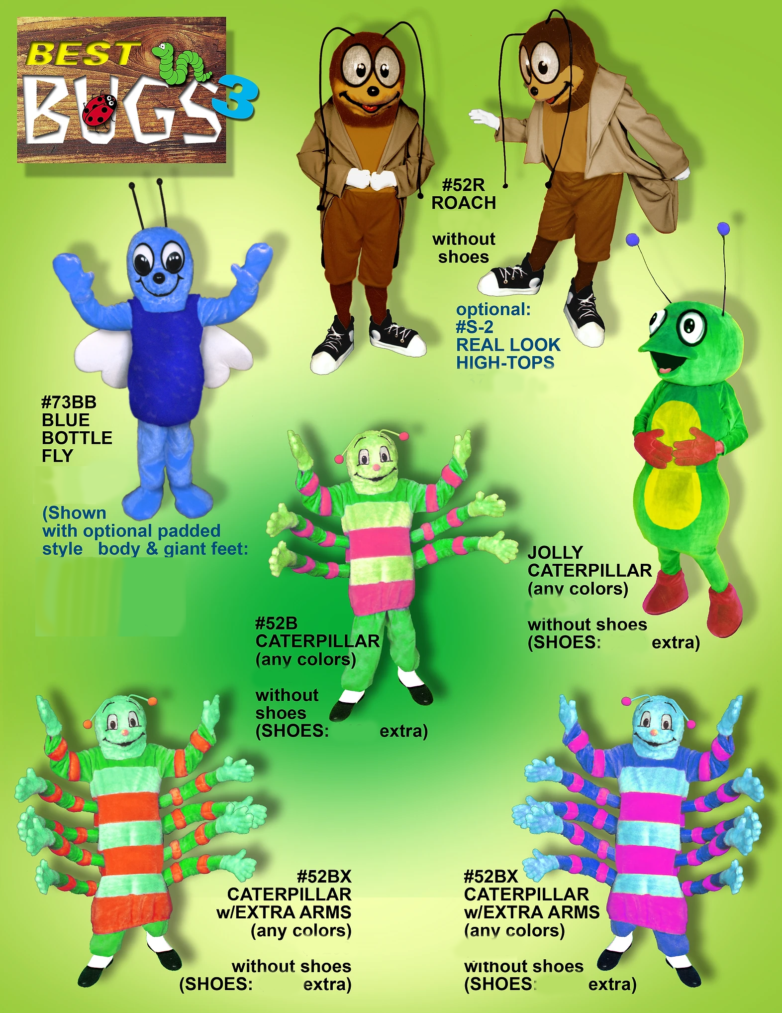 Choose From Our Great Bug & Insect Mascot Costumes or We'll Customize