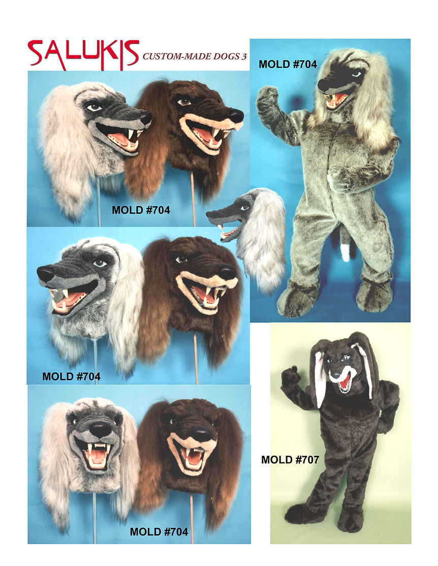 Facemakers Saluki Dog mascot costumes