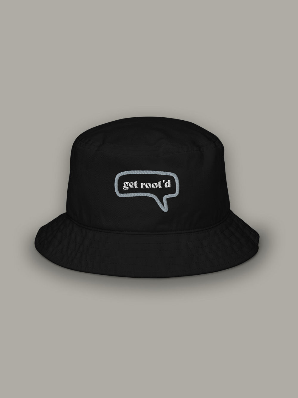 "Thinking get root'd" Organic Bucket Hat