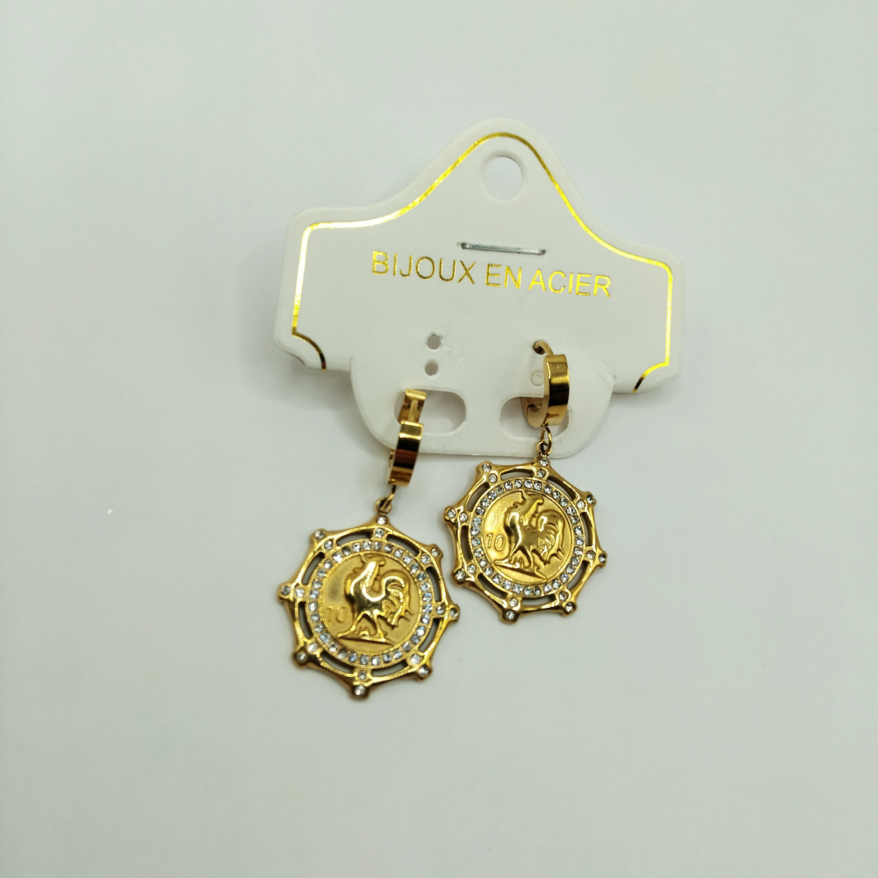  Boucles d'oreille coq