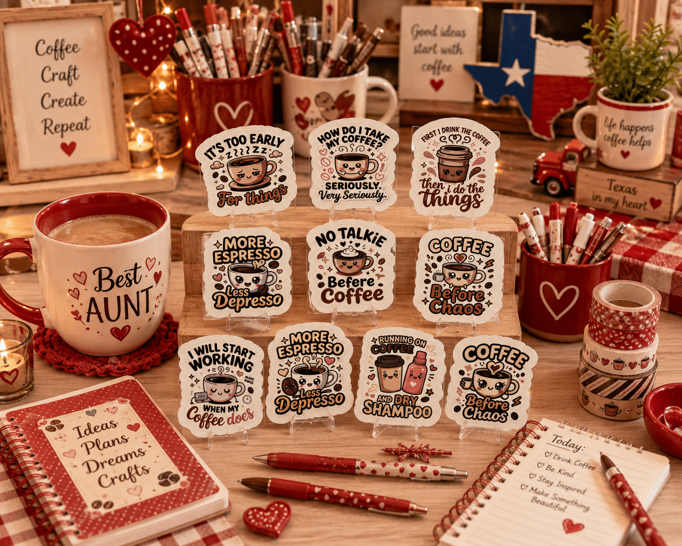 Coffee Time! Die Cut Stickers