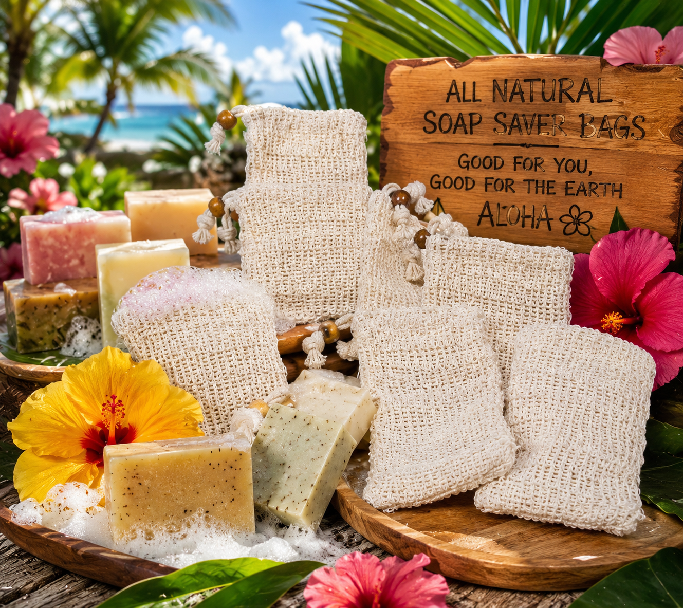 Soap Saver Bags - Natural