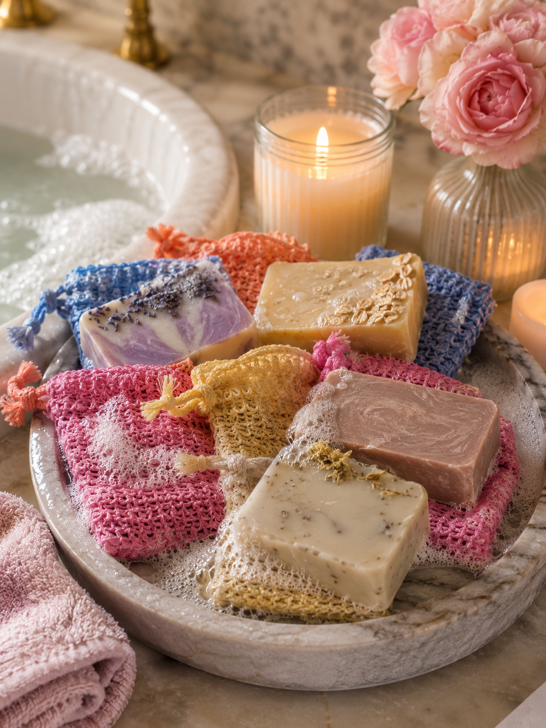 Colorful Weave Soap Savers