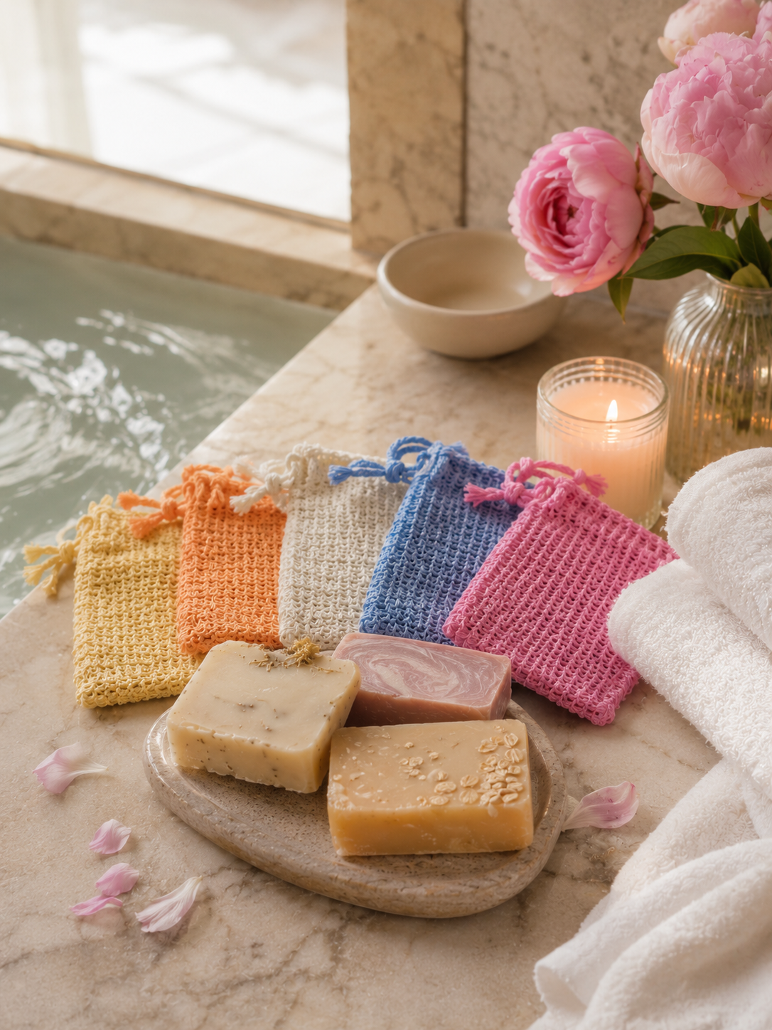 Colorful Weave Soap Savers