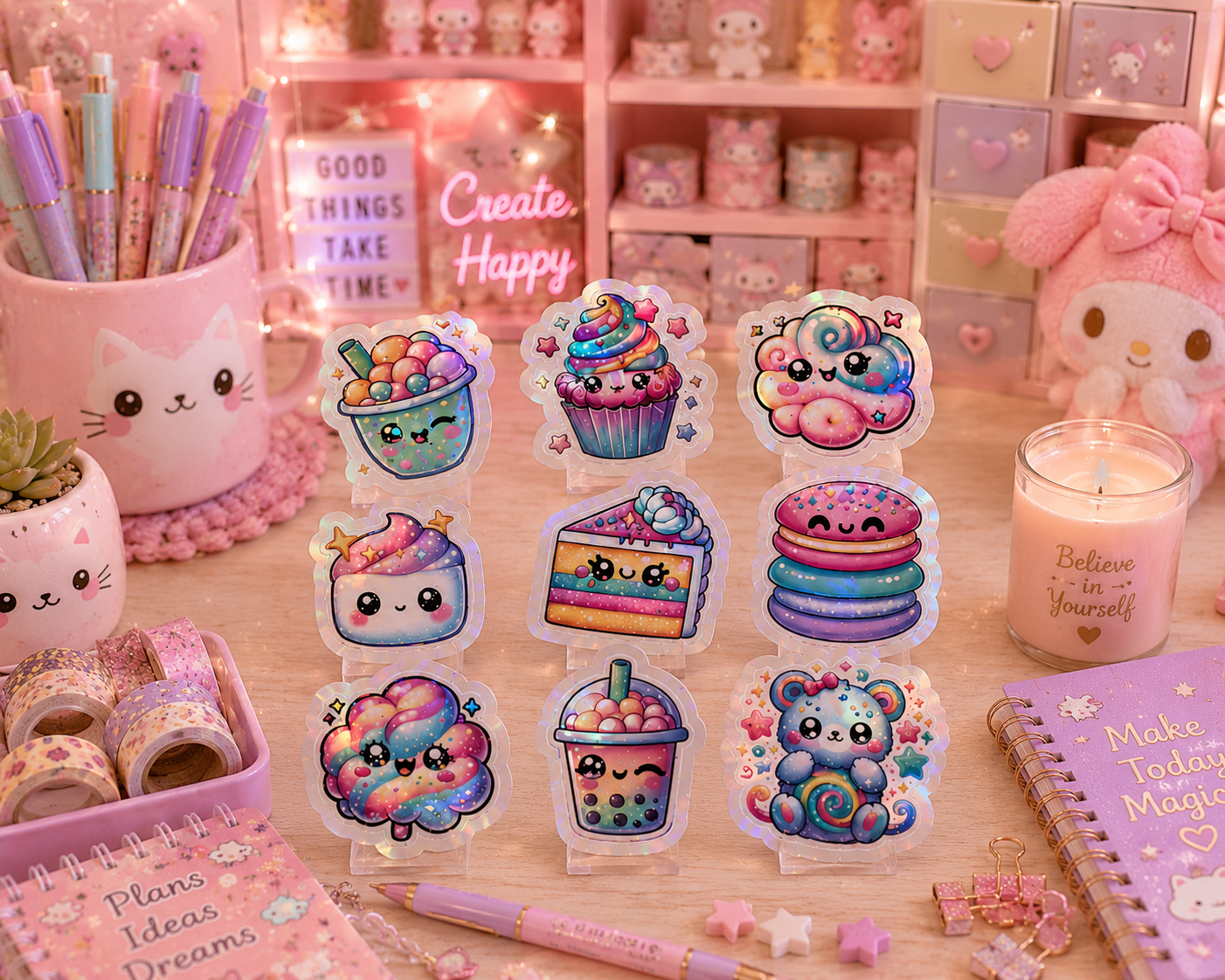 Kawaii Treats - Die Cut Stickers