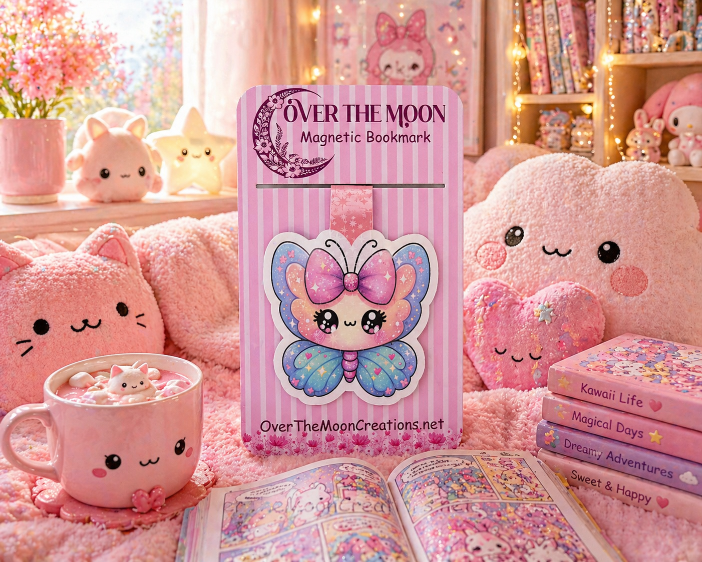 Sweet Kawaii Butterfly Magnetic Bookmarks