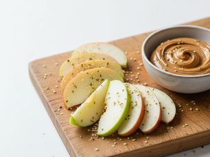Boost Your Health with the Ultimate Mineral-Rich Snack: Apple Slices, Almond Butter, and Hemp Seeds