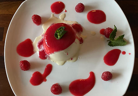 Panna Cotta with Raspberry Compote