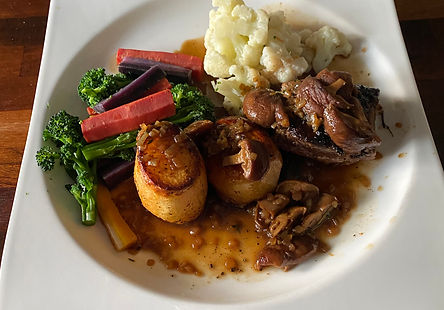 Fillet of Beef with Fondant Potatoes, Shitake Mushrooms and Brandy Sauce