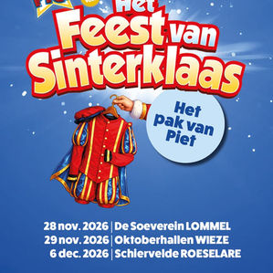 Familiespektakel 'Het Feest van Sinterklaas' strijkt dit najaar neer in Lommel, Wieze en Roeselare
