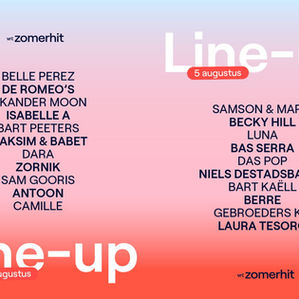 DARA, Becky Hill en Bart Peeters komen naar VRT Zomerhit