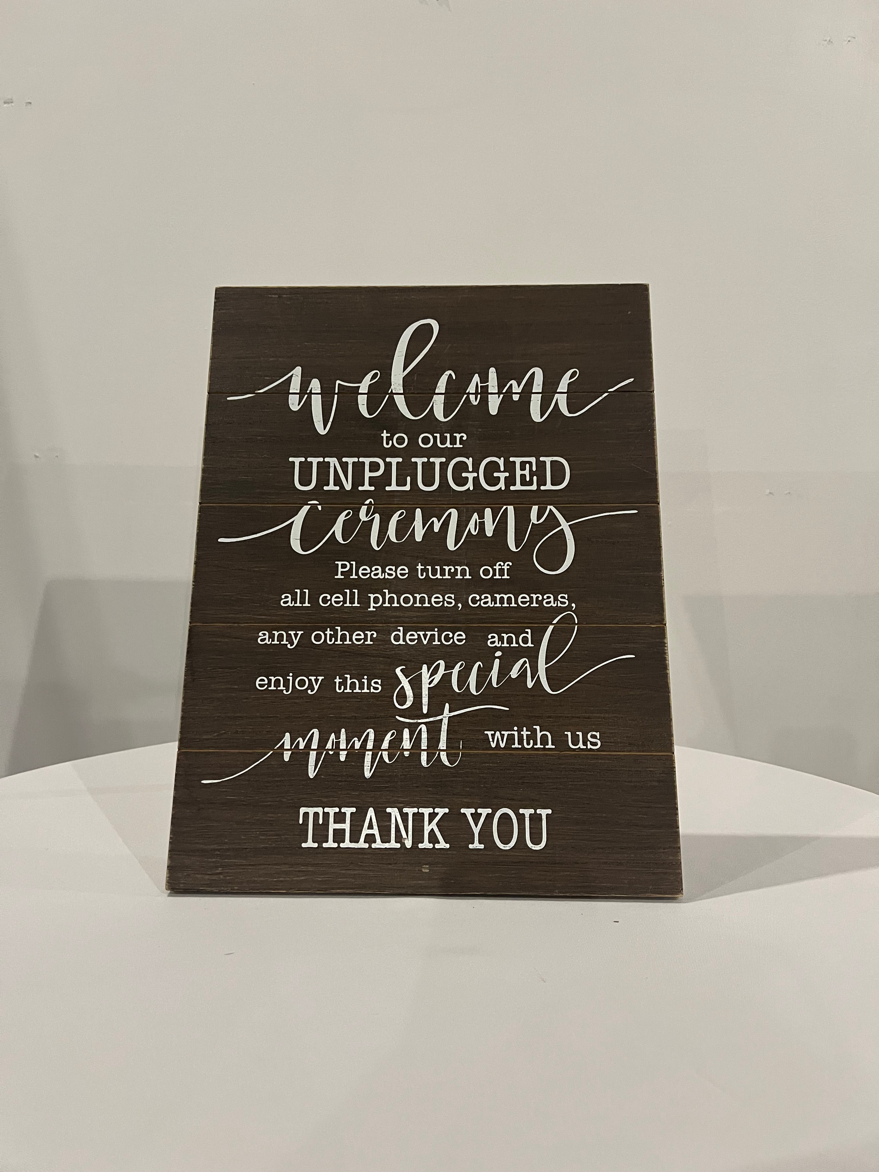 Welcome to our Unplugged Wedding