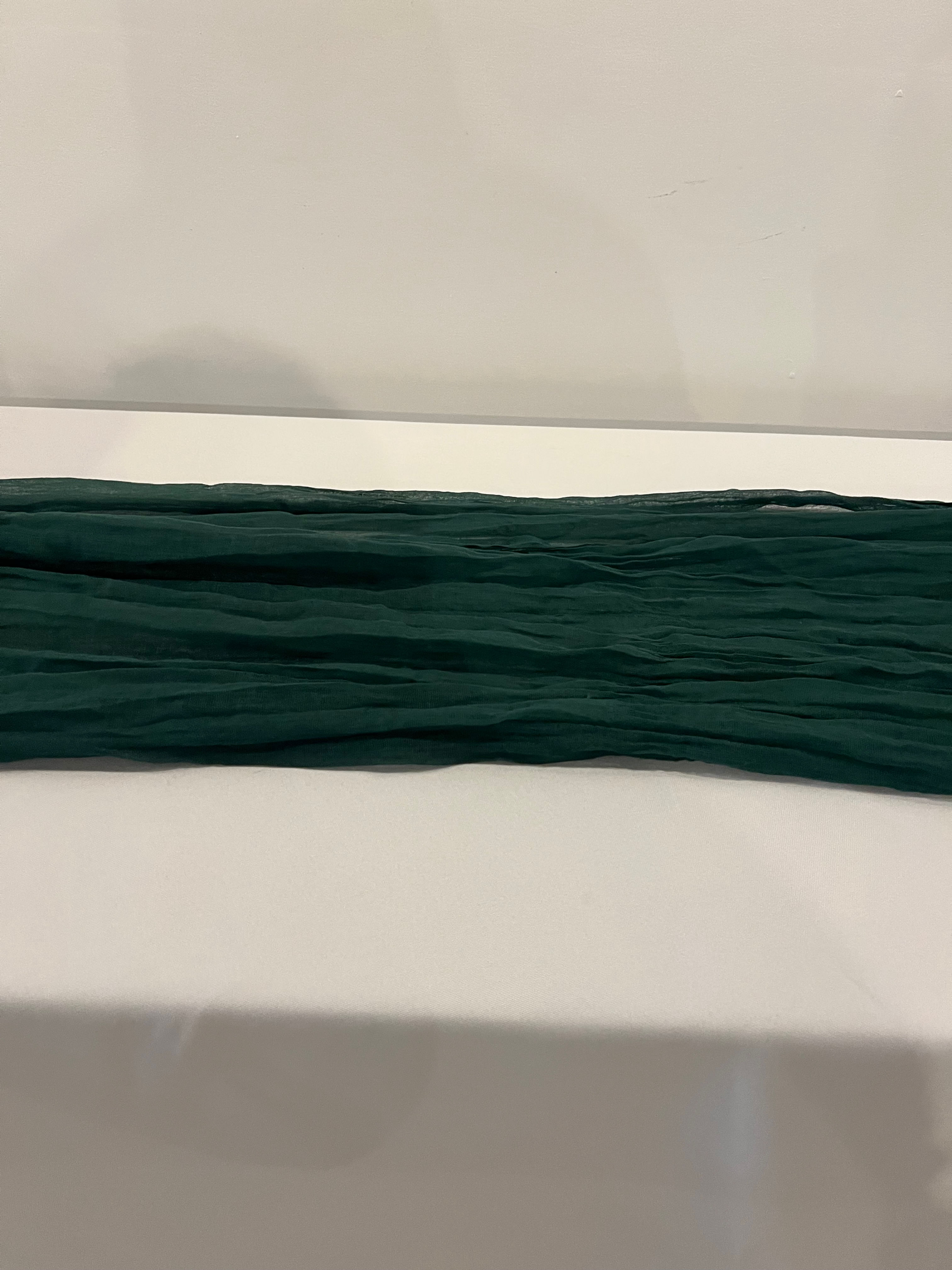 Table Runner - Evergreen cheesecloth