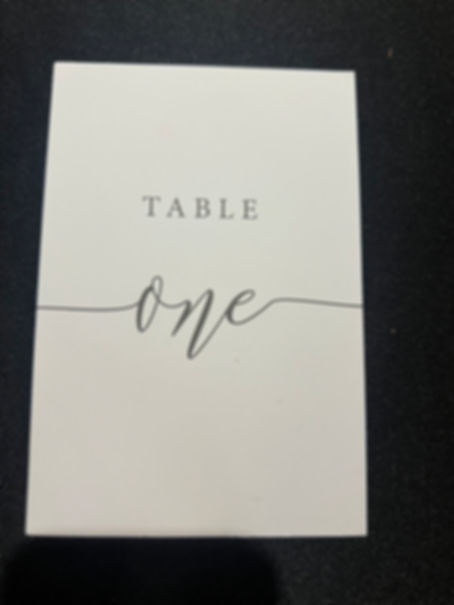 Table Number Cards - Modern