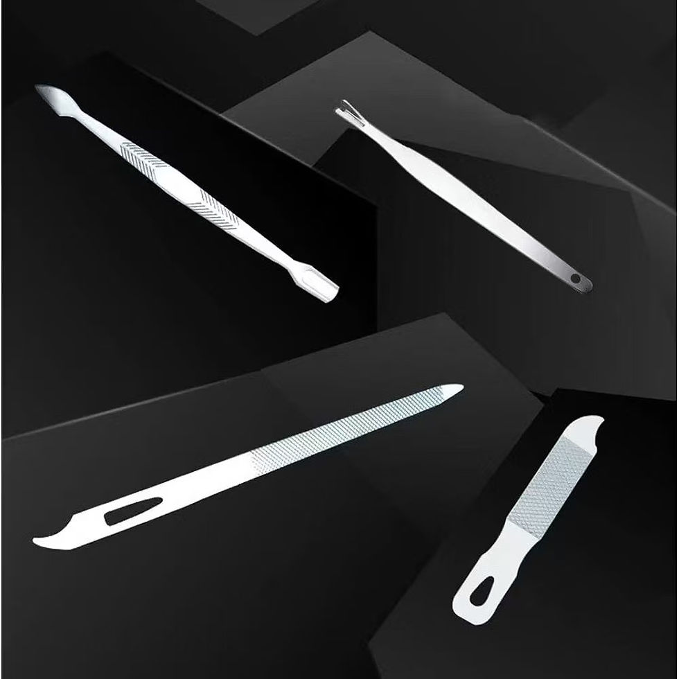 Miniatura: Kit de Cortador de Unhas Portátil para Manicure com Tesourinha e Estojo/Caixa d