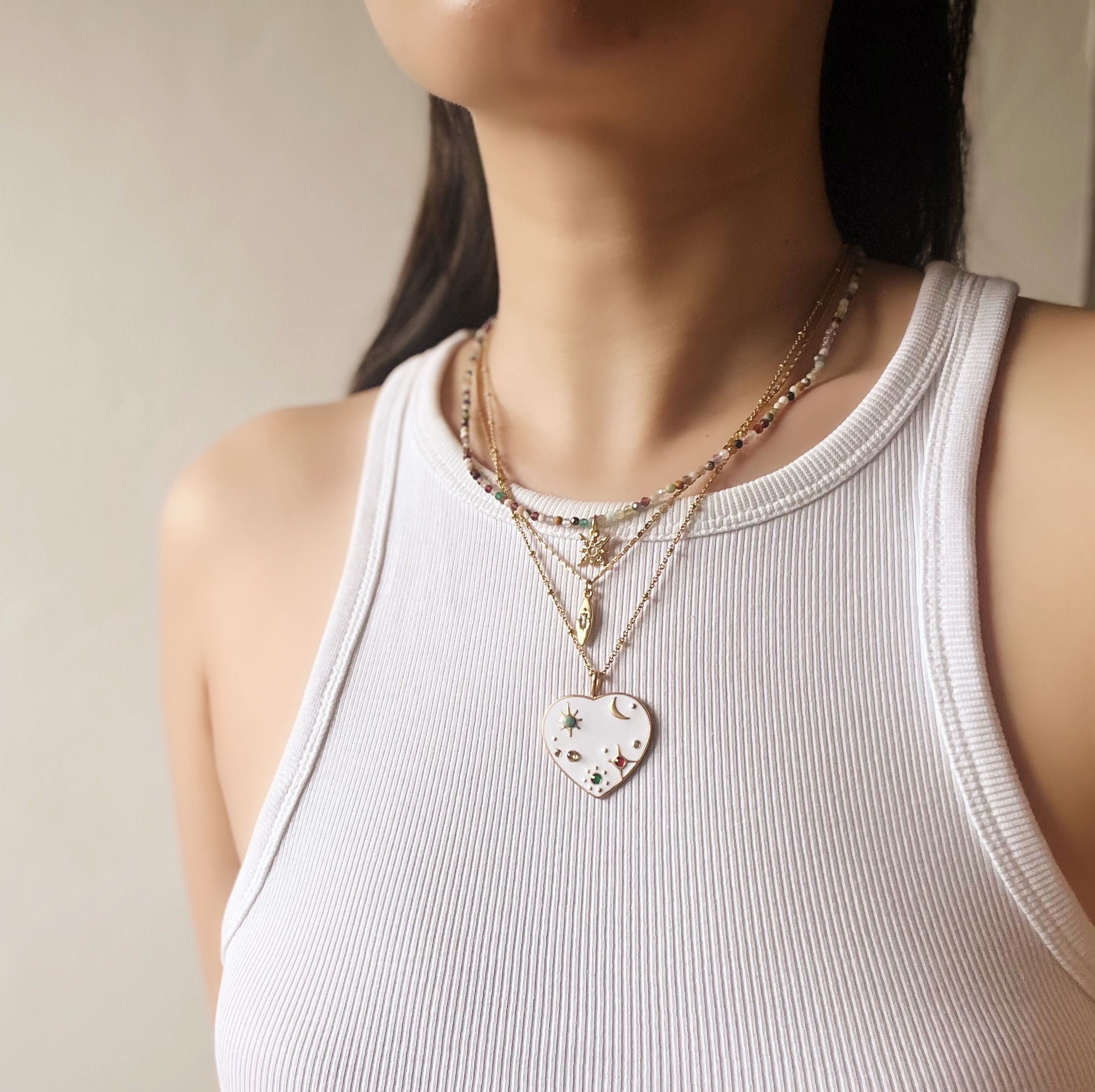 Layered Heart Necklace 